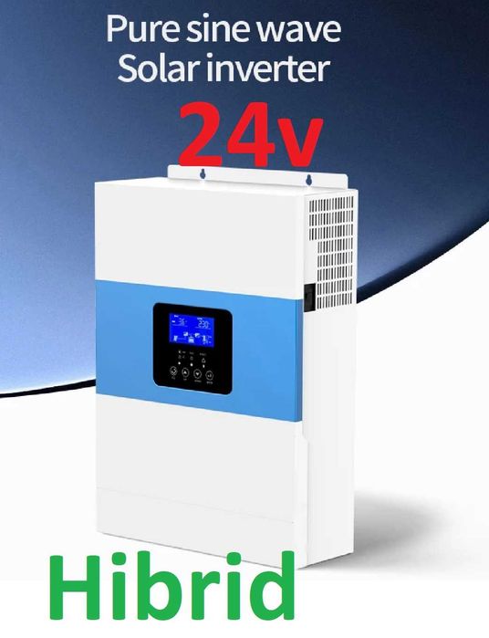 NOU ! Invertor solar hibrid 3.5Kw-24v-Off Grid-Bms-Baterii-Lifepo4