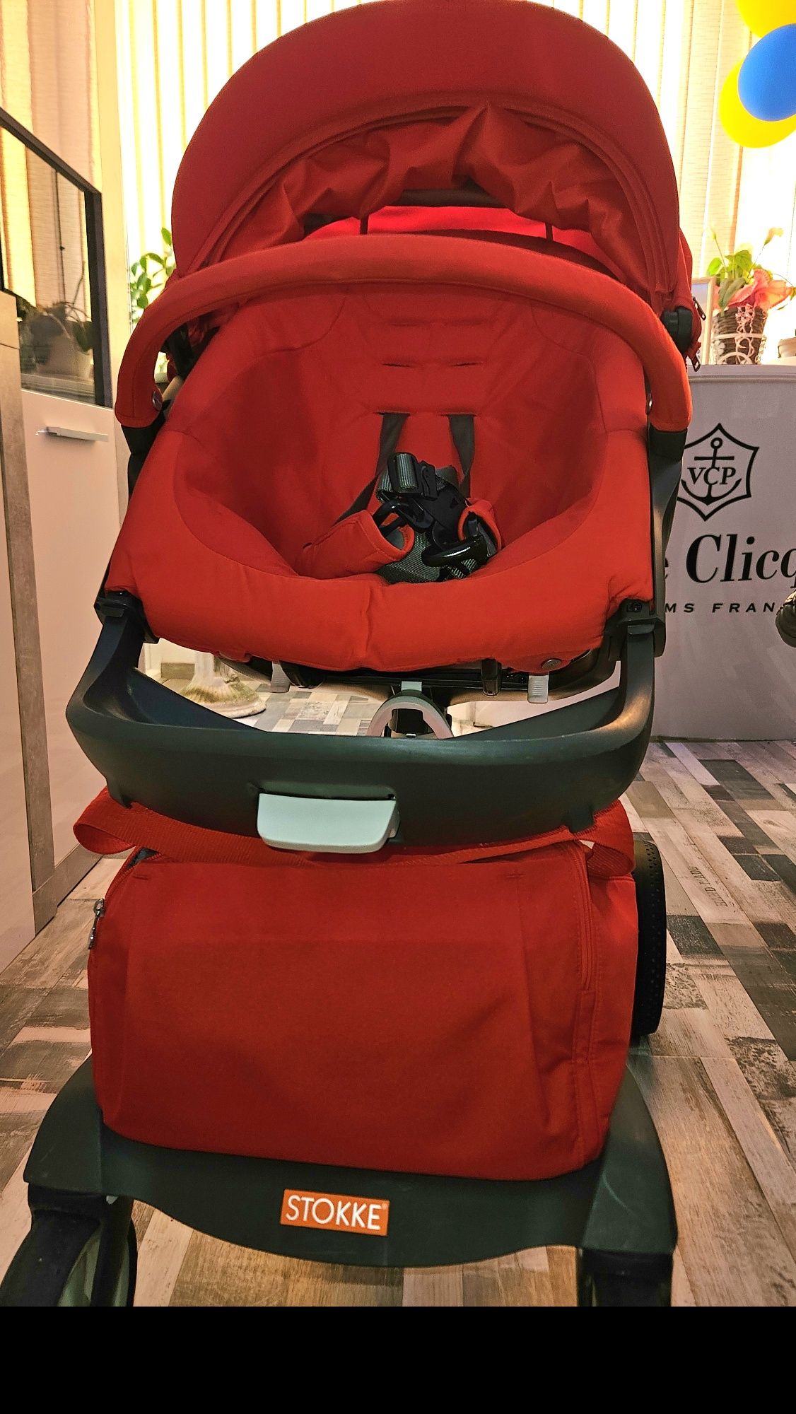 Количка Stokke червена с 2 коша