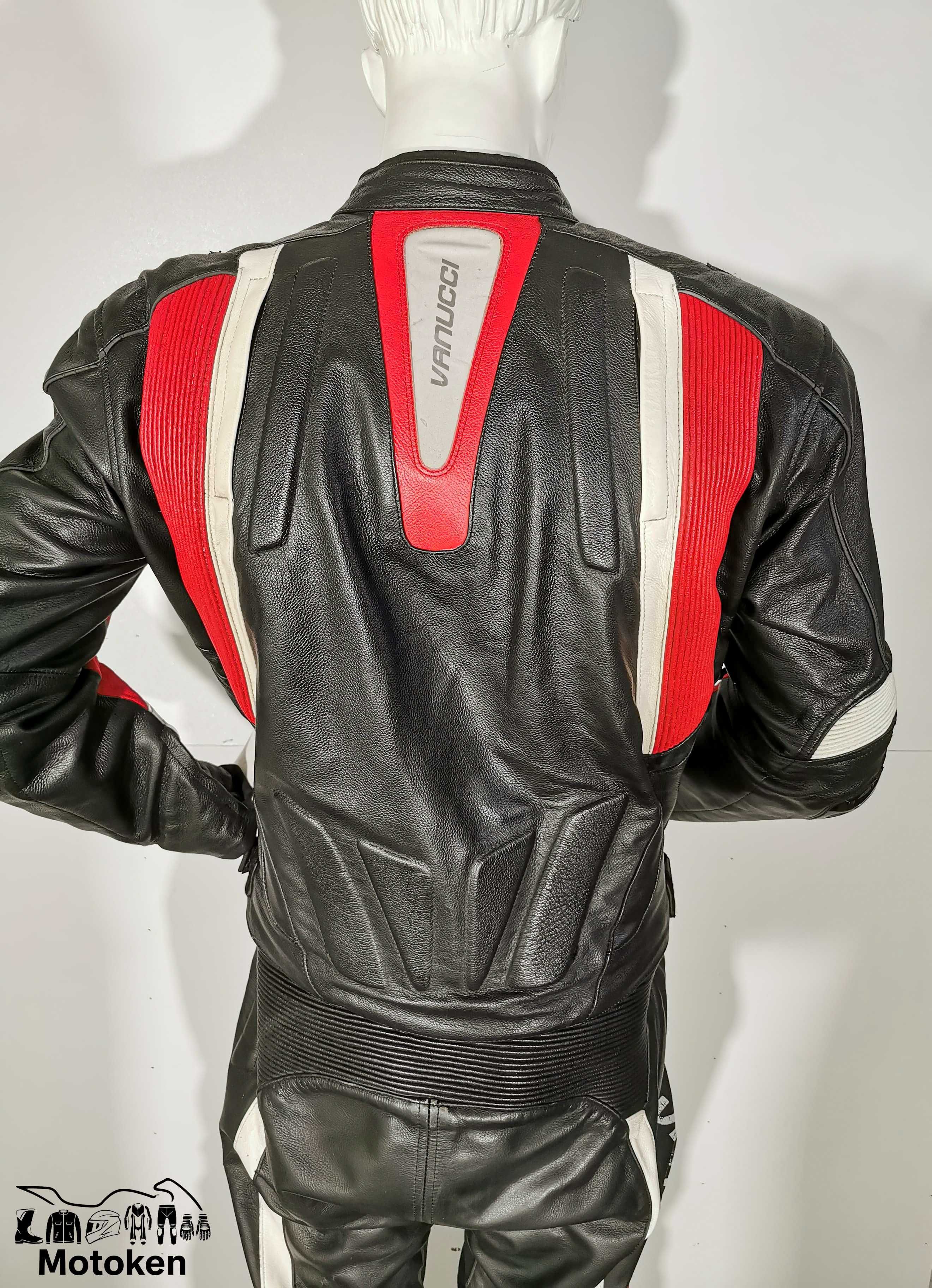 Costum moto piele si textil Vanucci-marime 54, 52