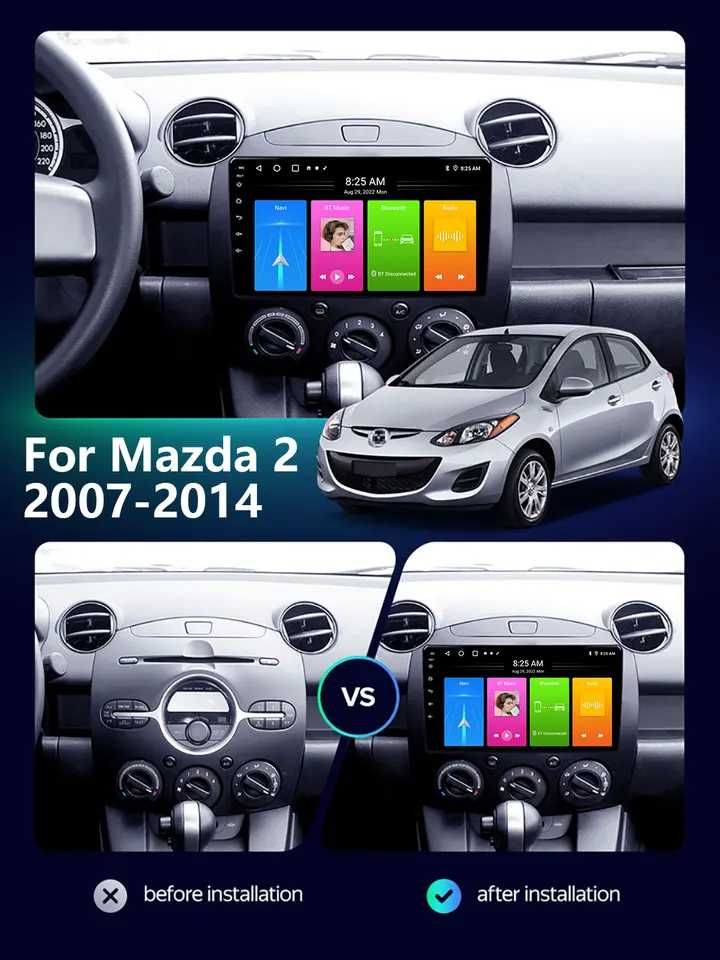 Мултимедия Двоен дин за MAZDA 2 навигация с Android аудио плеър