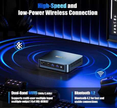 Мини компютър Trycoo Mini PC 12th N95, 16GB DDR4 512GB SSD