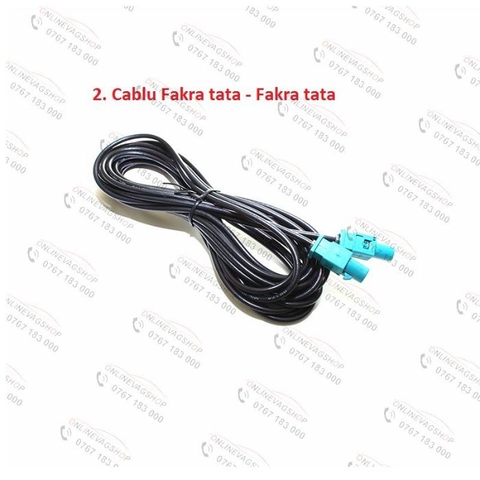 Cablaj antena radio,camera video 5metri ,conectori FAKRA,ISO, RAKU 2