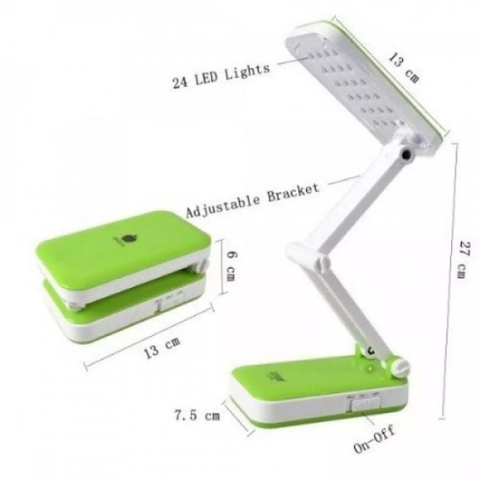 Сгъваема Настолна LED лампа нощна за бюро с 24 лед диода презареждаема