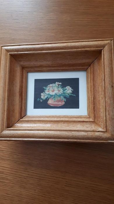 Vand/ Schimb Tablou goblen cu rama din lemn lacuita + sticla protect