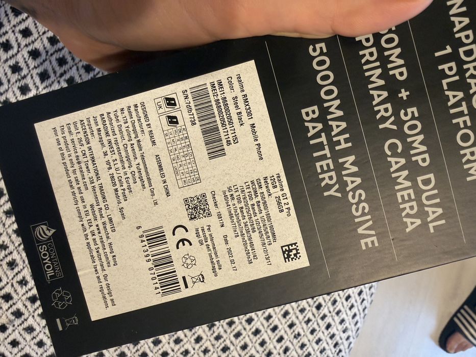 Realme GT2 Pro folosit  12gb RAM 256 gb stocare