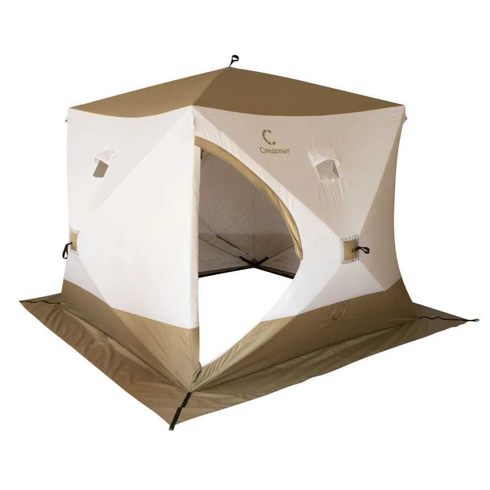 Палатка 3-слойная зимняя куб СЛЕДОПЫТ "Premium" (2,4*2,4 м) Акция!