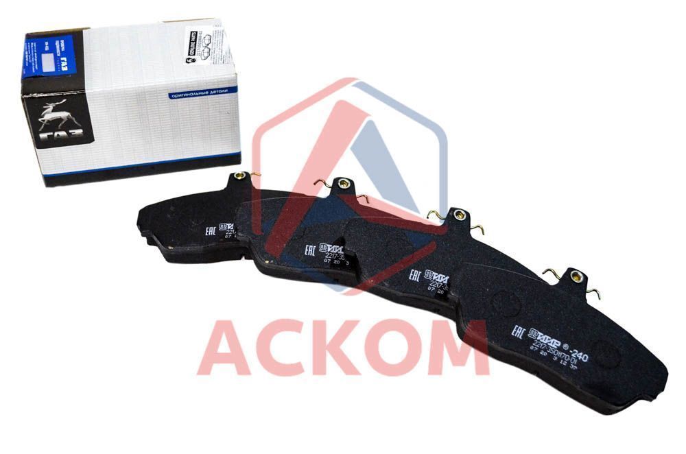 колодки тормозные газ-3110,3302 передние (4шт.) б/асб. g-part