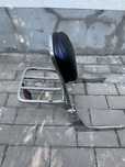 Sissy bar cu spatar si portbagaj chopper cromat