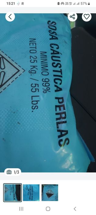 Soda Caustica Perle sac 25Kg, concentrație min.99%