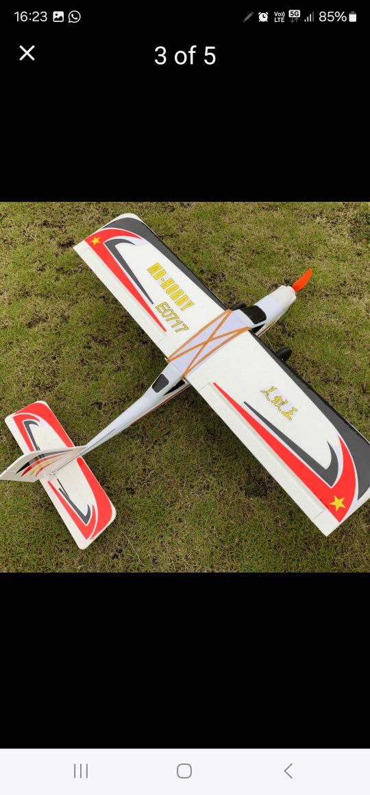 Avion NOU  Echipat complect   Aeromodel trainer Cessna 185 103cm anver