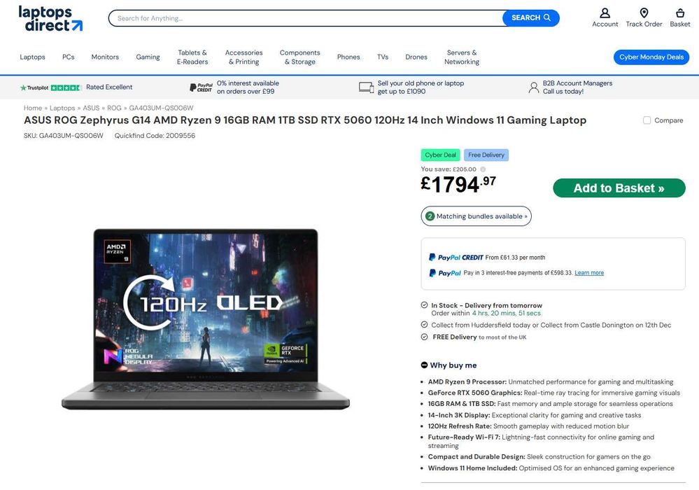 - 2025 ASUS ROG G14 - GA403 (RTX 5060)