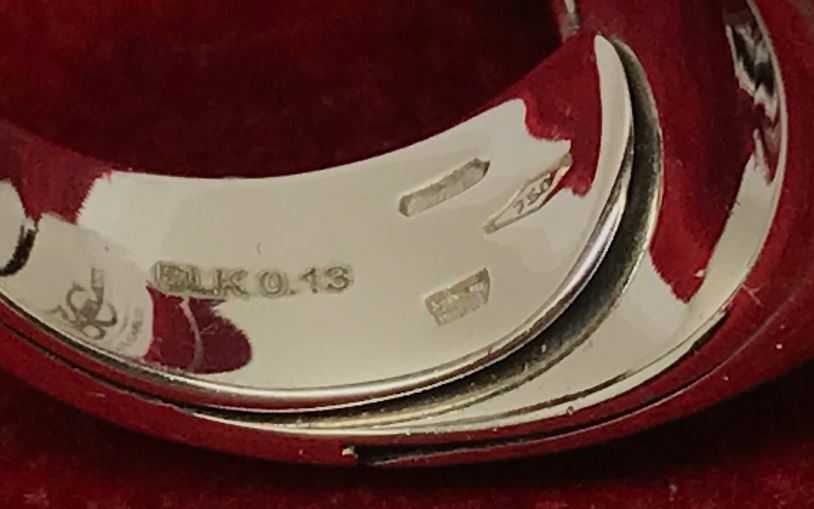 Zegg&Cerlati Monte Carlo дизайнерски булдог пръстен с черни диаманти