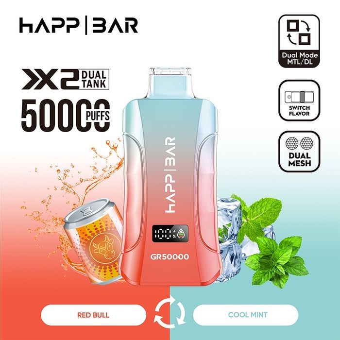 Vape happ bar 50000 puffs / 2 flavours