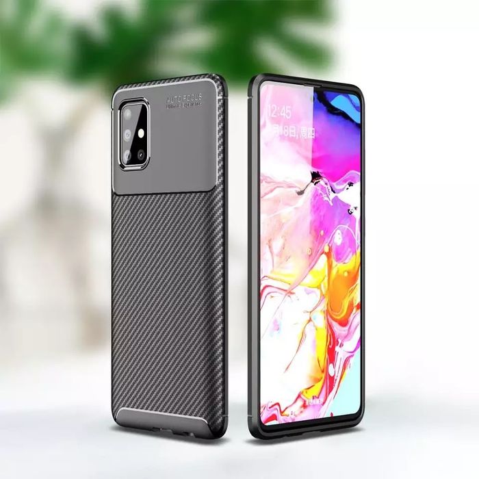 Samsung S20 S21 S23 S24FE Husa Carbon Case Din Silicon Soft TPU Neagra