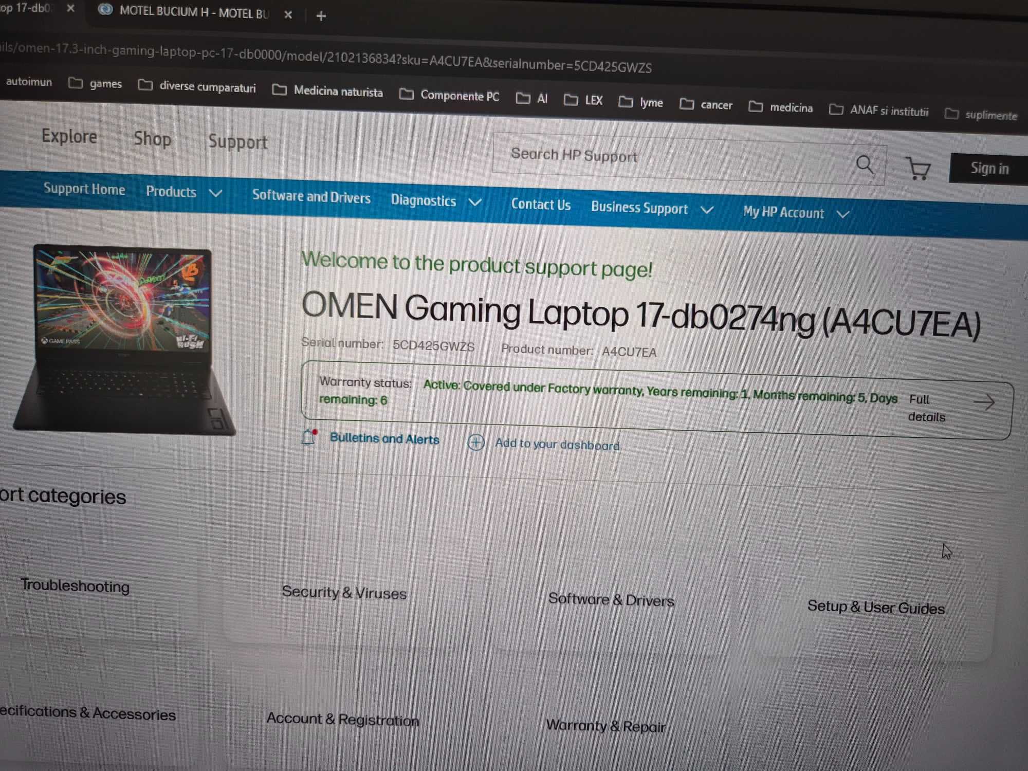 OMEN Gaming Laptop 17-db0274ng (A4CU7EA) 17.3" inch - model 2024 nou