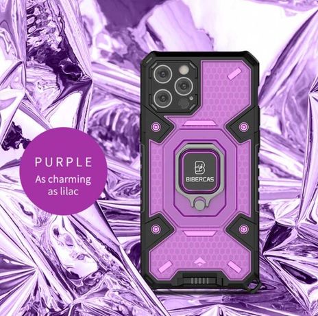 Husa Armor cu inel / i-ring iphone 13 Pro Max / Violet