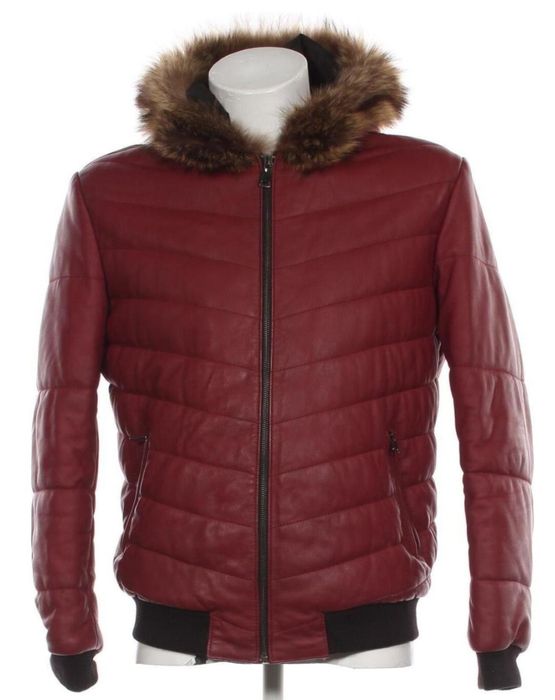 Geaca piele naturala și blana naturala