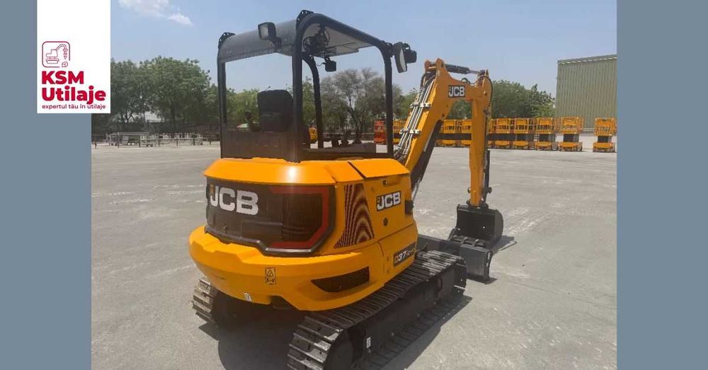 Mini Excavator NOU JCB 37C (4T) - Coada ZERO, 25 CP, Motor Perkins