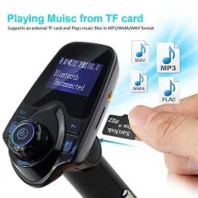 FM трансмитер Блутут Digital One SP00298 T11 Bluetooth v.5.0 + 2xUSB