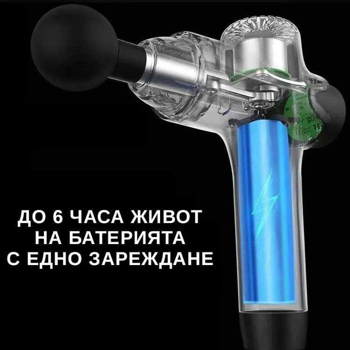 Масажор с 30 Скорости (24V), 6 Приставки за Масаж + Подарък Куфарче