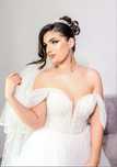 Rochie mireasa alba cu perle