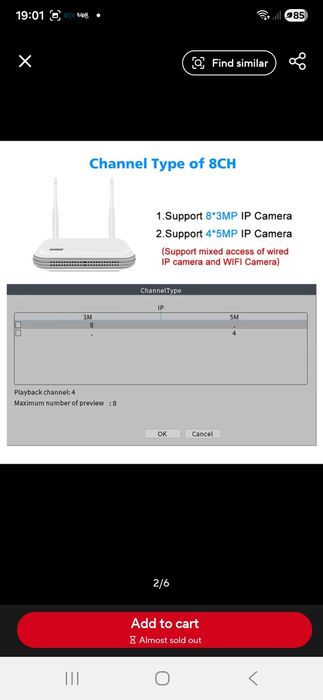NVR wifi  8 Ch H.265