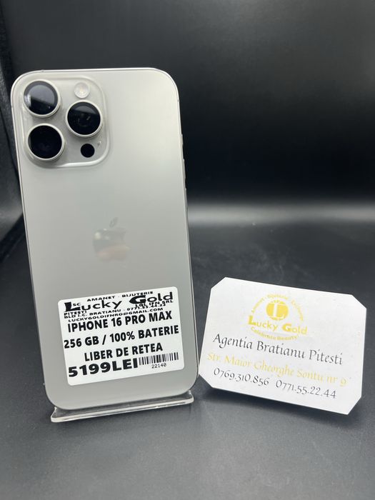 Iphone 16pro max 256 Baterie 100%cod 22140