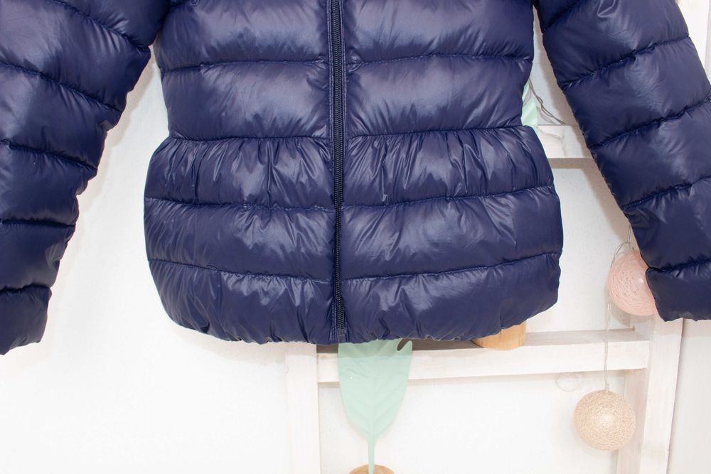 Polo Ralph Lauren оригинално пухено яке за момиче синьо пеплум стил 7г