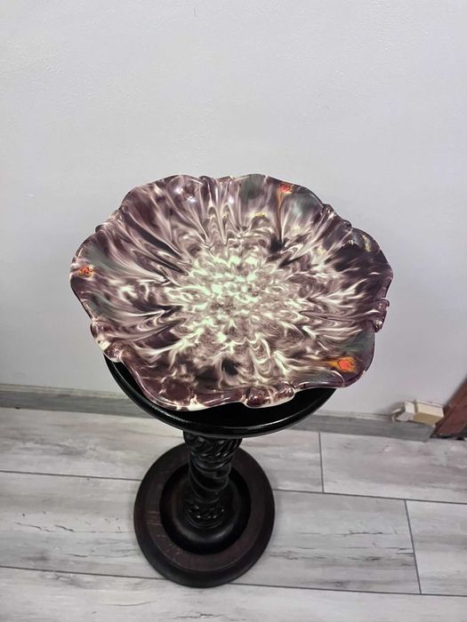 Centru de masa bibelou fructiera ceramica vechi majolika marcat