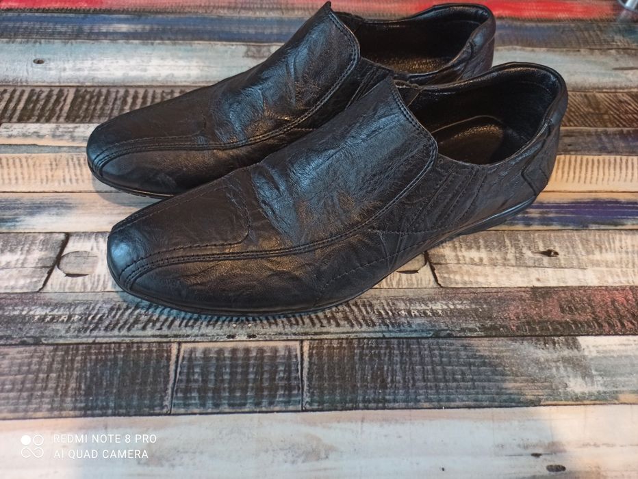 Български Мъжки обувки SHARP черни от естествена кожа