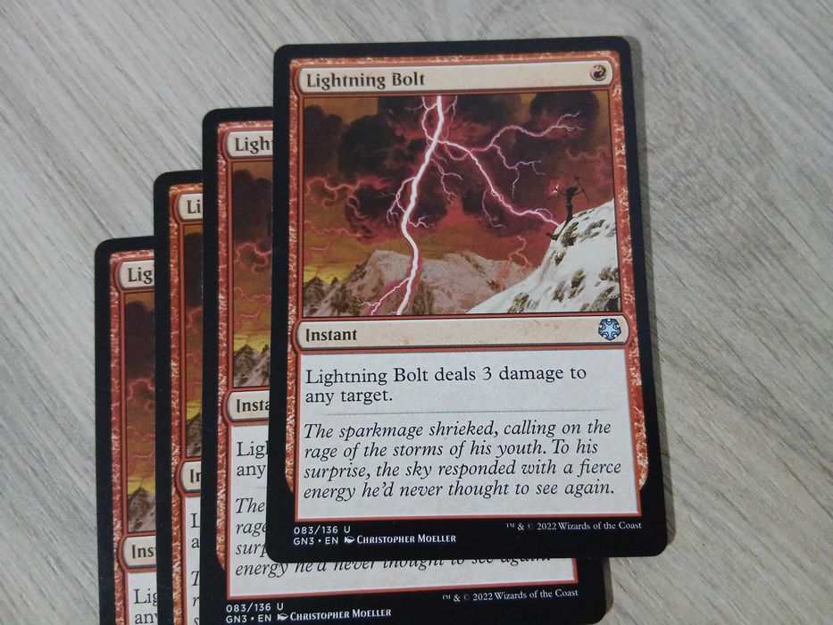 carti joc MTG - Magic the gathering - Lightning Bolt (x4)