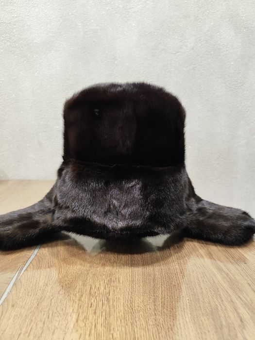Шапка ушанка норковая