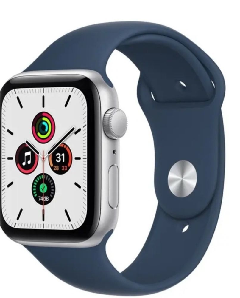 Смарт-часы Apple Watch SE 44 мм серебристый-синий