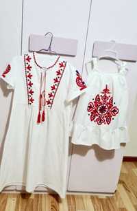 Новые Турецкие платья льён  Мама & доча