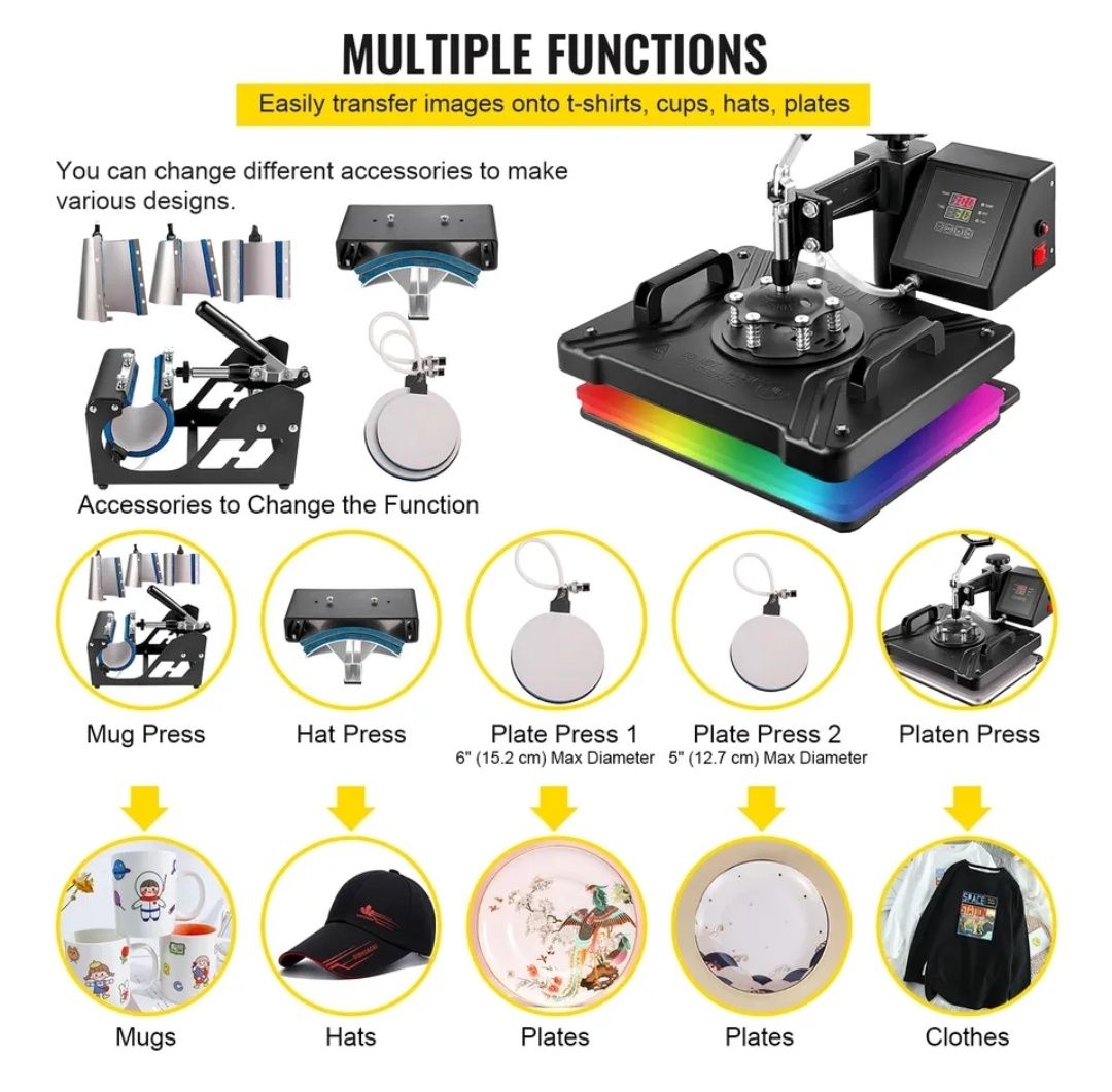 Термопреса за сублимация 8 в 1