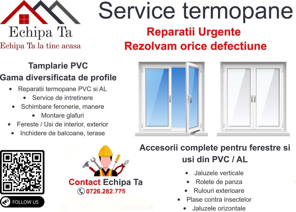 Producător termopane PVC Usa Fereastra – Montaj Măsurători inclus
