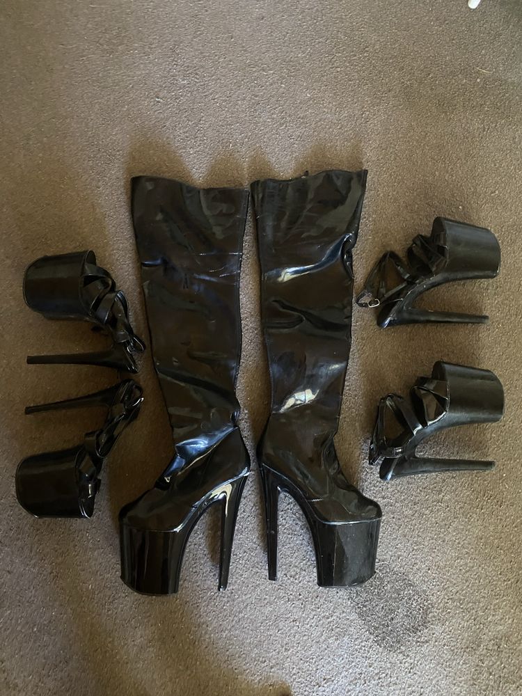 Cizme si pantofi latex pt hostess
