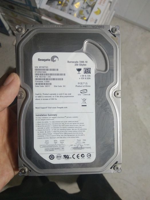 HDD 250 GB, ishlatilgan, xolati yaxshi