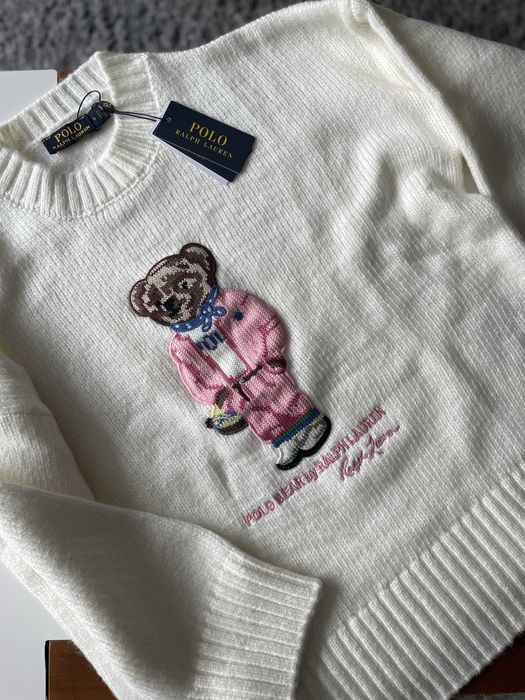 Дамски пуловер с мече Polo