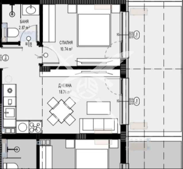Двустаен апартамент в Слънчев Бряг 706-22151