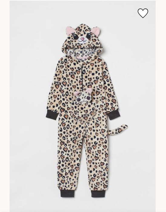 Pijama ghepard pufos 6-8 ani si jucarie