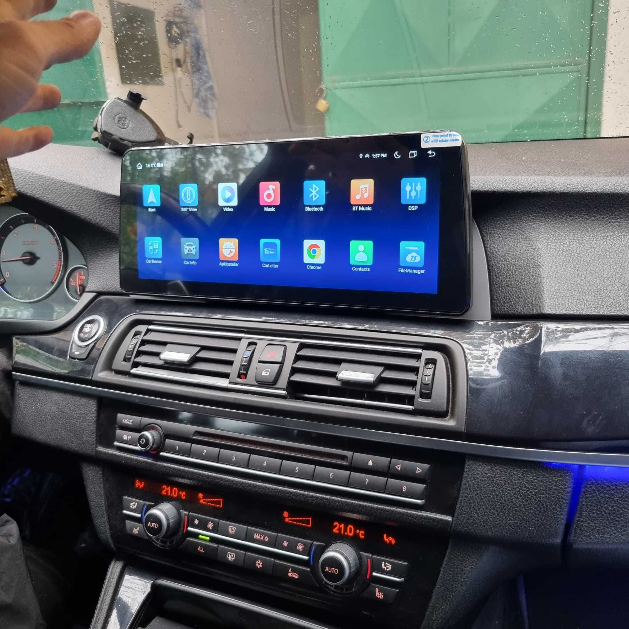 Navigatie android 12" BMW F10 F11 Carplay Waze YouTube