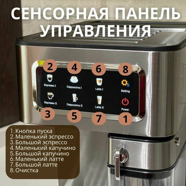 Кофемашина; кофеварка с капучинатором
