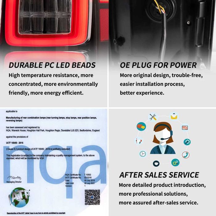 Комплект LED стопове с жълти мигачи за Ford F150 15 - 20