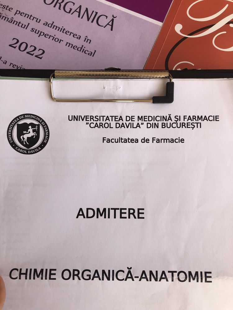 Materiale Admitere Farmacie UMFCD