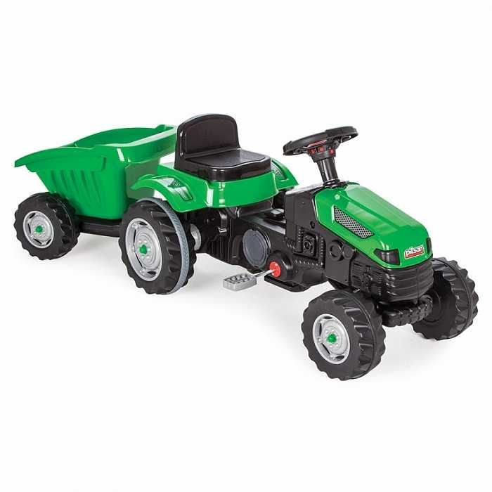 Педальная машина Tractor с прицепом Pilsan Green/Зеленый (3-8лет)