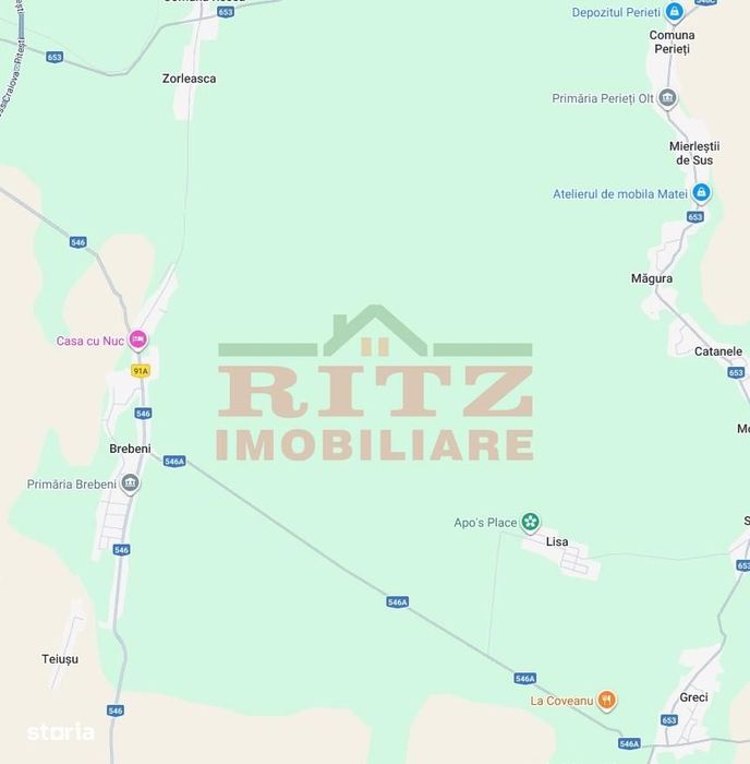 Nou! Terenuri extravilane, 28 hectare, in Brebeni, Olt!