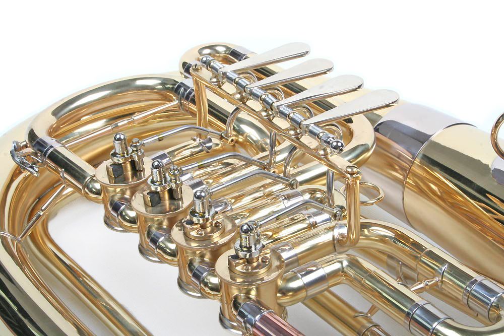 Eufoniu Bariton 4 clape Karl Glaser Bb/SiBemol Baritonhorn auriu