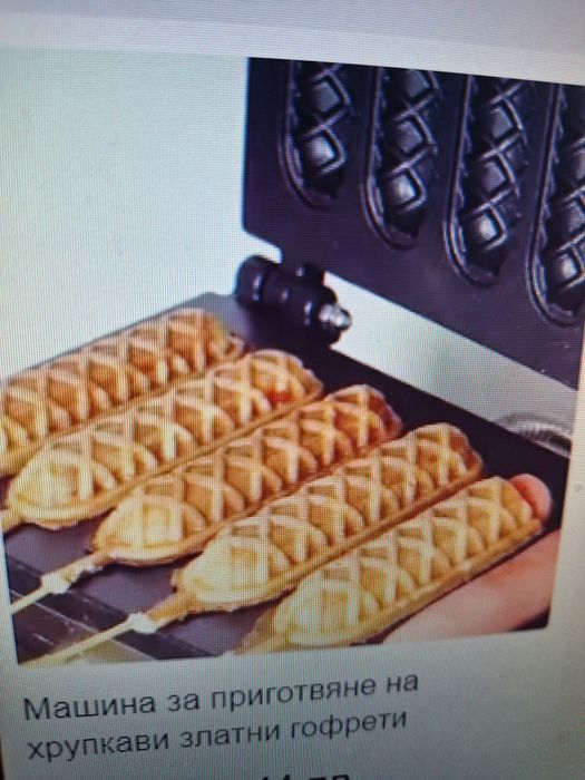 Хот дог  гофретник на клечка професионална машина- Нова