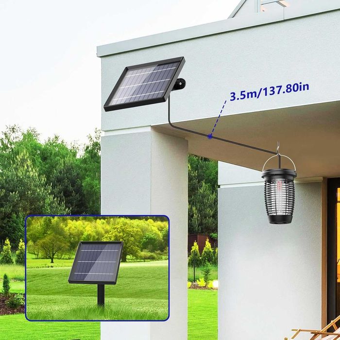 НОВ PALONE 4500V соларен трепач на насекоми 2 в 1 убиец на комари